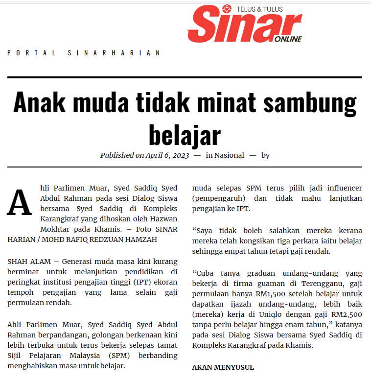 Keratan akhbar